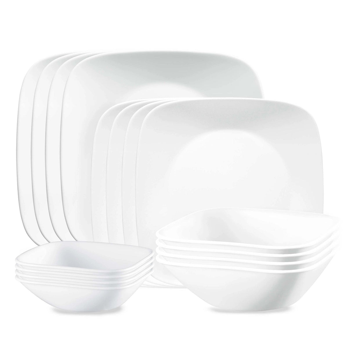 Vivid White 16-piece Dinnerware Set, Service for 4