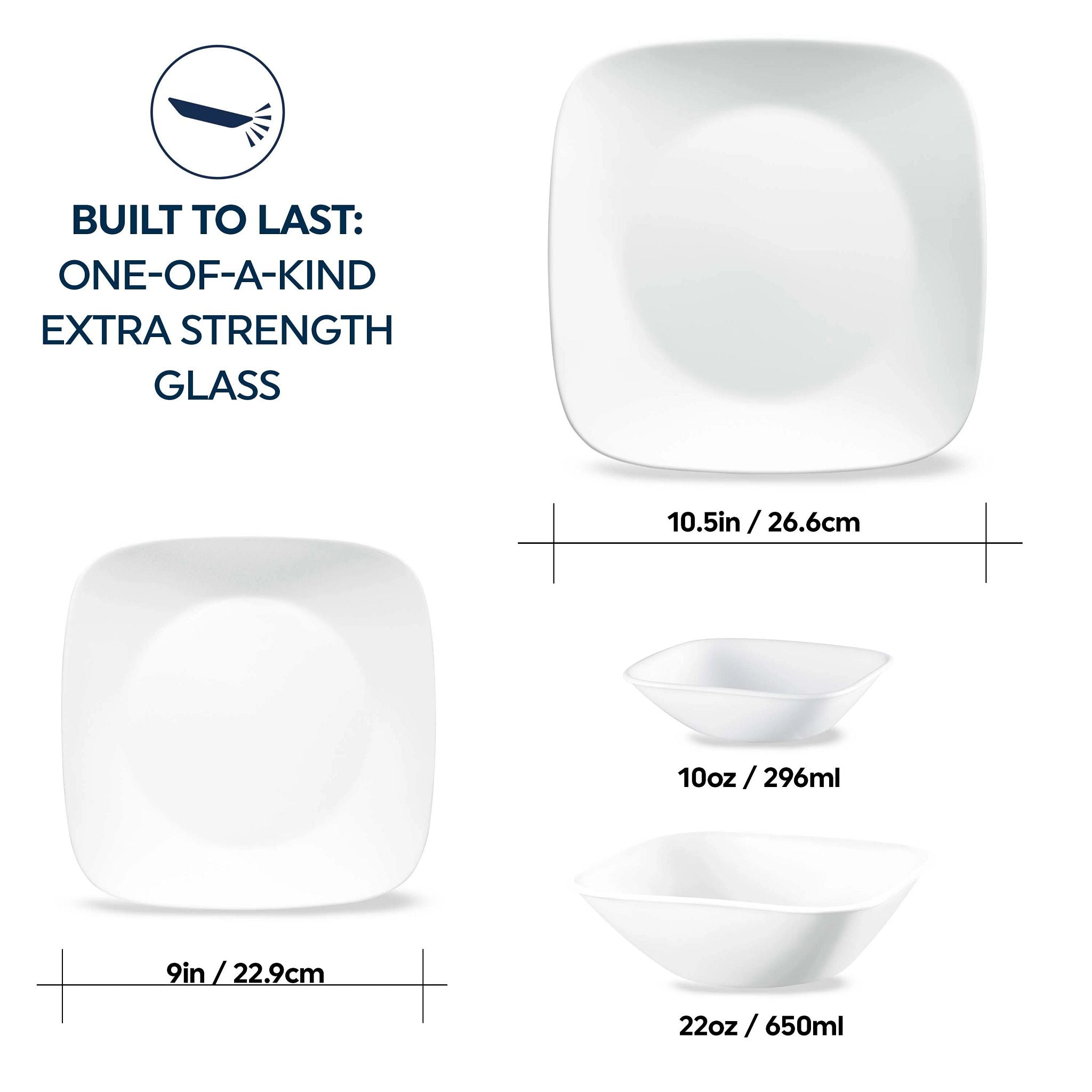 Corelle Vivid White 16 pc. Dinnerware Set