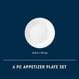  Caspian Lace 6.75 appetizer plate with text 6 piece appetizer plate set