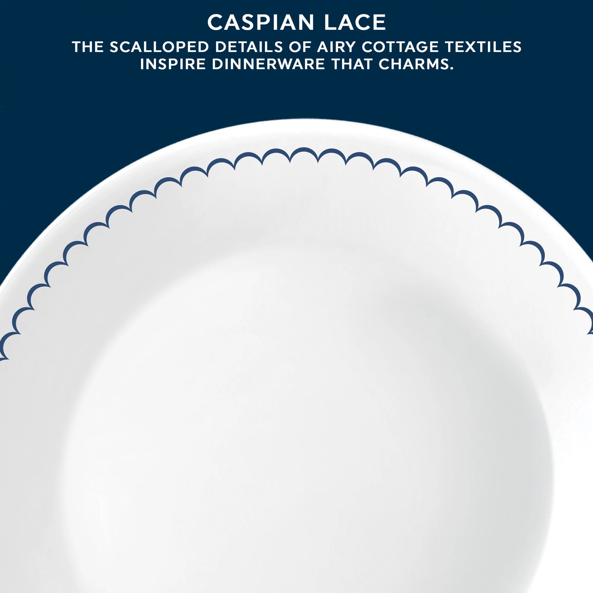 Corelle Caspian Lace 8.5" Lunch Plate, 6 pack - Thumbnail 5