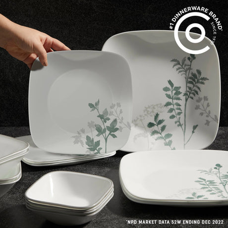  Square Amalie 16-piece Dinnerware Set, Service for 4 with text #1 Dinnerware Brand