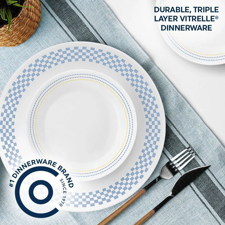  Amelia dinner &amp; appetizer plate with text durable triple vitrelle dinnerware
