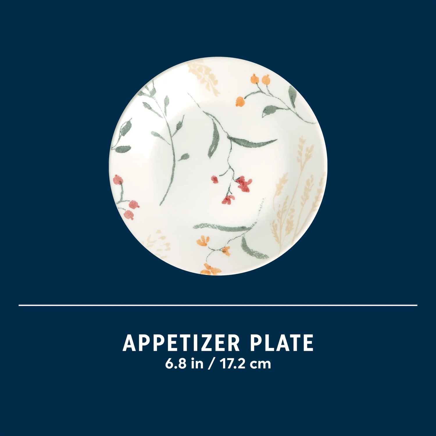  Wildflower Scatter appetizer plate with dimension of 6.8