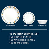  text Anders Dinner Plate 10.3", Appetizer Plate 6.8", Cereal Bowl - 18ounce