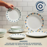  Anders Dinnerware Set with text #1 Dinnerware Brand; colors &amp; patterns inspired by Scandinavian design