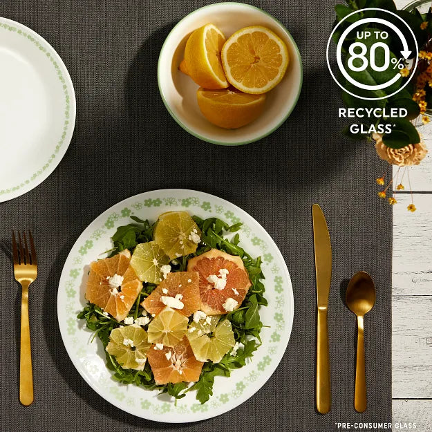 Corelle Spring Corelle® Spring Blossom Green 12-piece Dinnerware Set, Service for 4