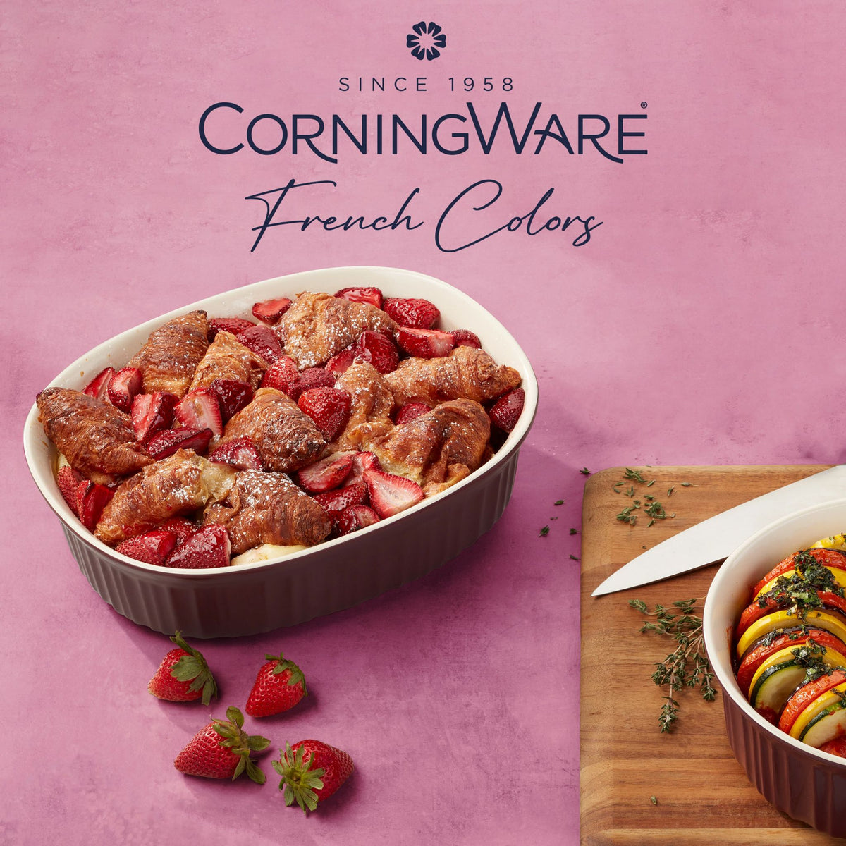 Capernet Color CorningWare® French Colors 6-piece Bakeware Set, Cabernet