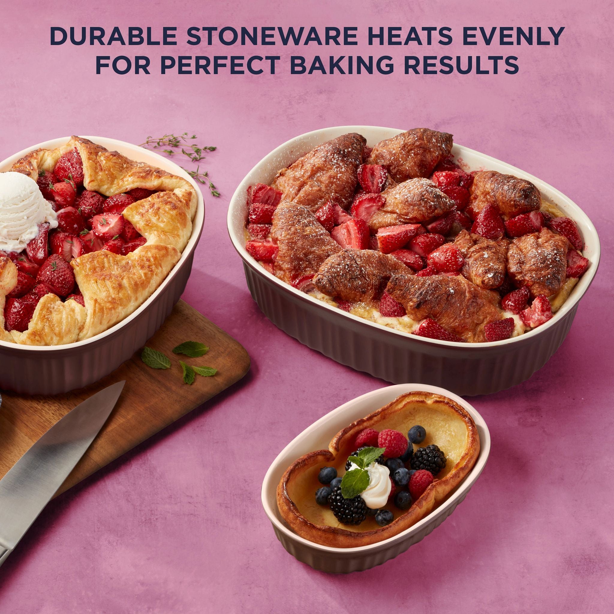 CorningWare French Colors 10 piece Bakeware Set Cabernet