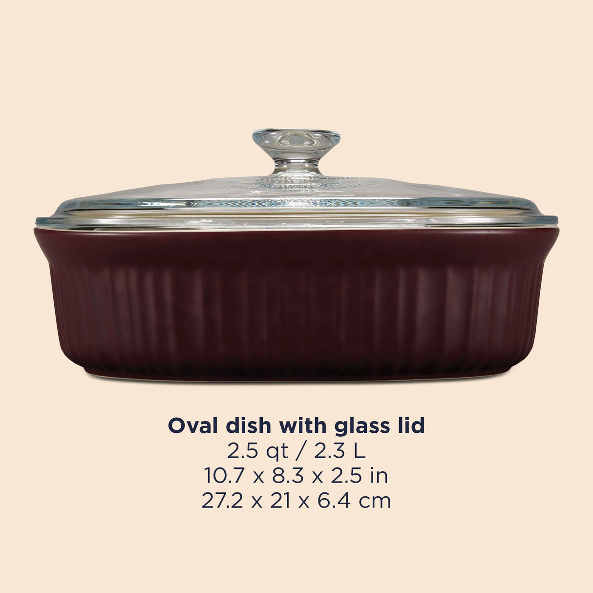 CorningWare® French Colors Oval Baking Dish, Cabernet