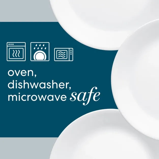  text that says oven, dishwasher &amp; microwave safe