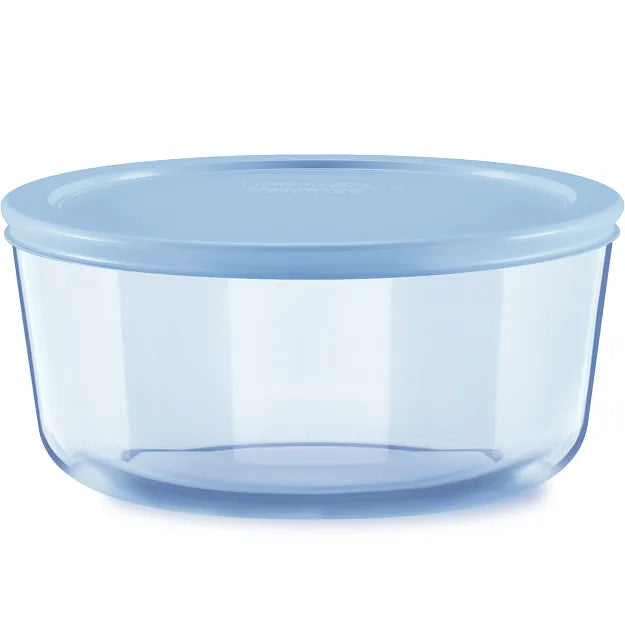 Simply Store® Tinted 7-cup Round Storage with Blue Plastic Lid