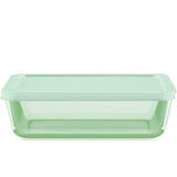Simply Store® Tinted 6-cup Rectangle Storage with Green Plastic Lid