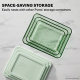  Simply Store® Tinted 6-cup Rectangle Storage with Green Plastic Lid with text Space-Saving Storage
