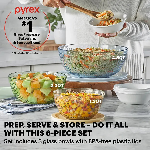 Pyrex prep bowls clearance
