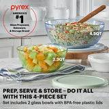 text pyrex americas #1 glass prepware, bakeware & storage brand -  Colors Sculpted Tinted Dreams 4-piece Mixing Bowl Set