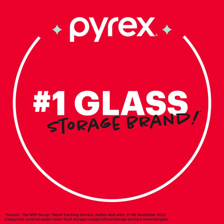  text that says Pyrex #1 Glass Storage Brand