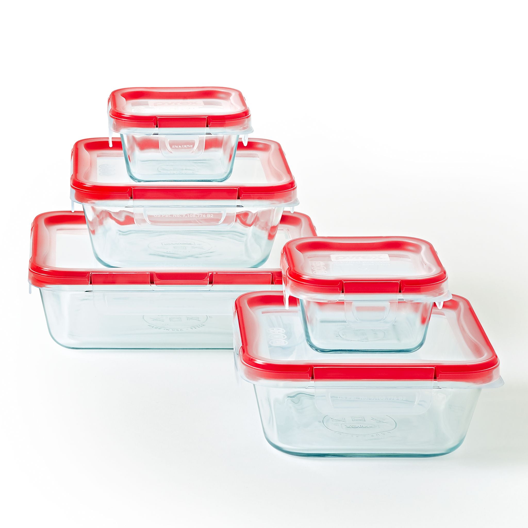 Pyrex Freshlock 10 piece Glass Storage Set