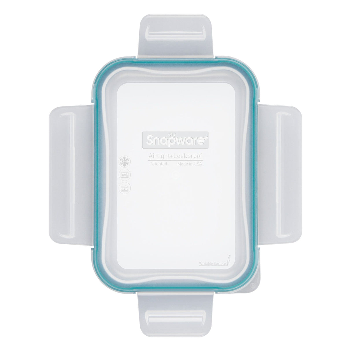 Total Solutions™ Rectangle Medium Plastic Lid with Juniper Green Seal 