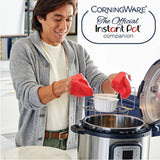  photo of using CorningWare French White® 2.5-qt Round Casserole w/ Glass Lid in Instant Pot