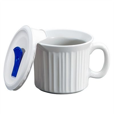 CorningWare® French White® 20-ounce Meal Mug™ with Vented Lid