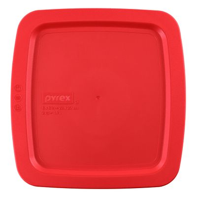 Easy Grab® 8" x 8" Square Plastic Lid  Red