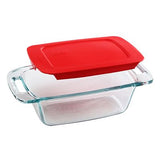 Easy Grab 1.5-qt Loaf Pan w/ Red Plastic Lid