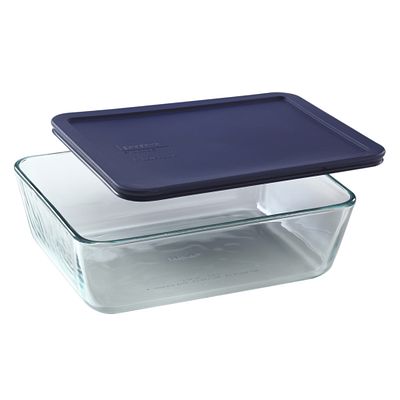 Simply Store® 11 Cup Rectangular Dish with Blue Lid