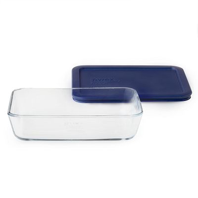 Simply Store® 3 Cup Rectangular Storage Dish wiith Blue Lid