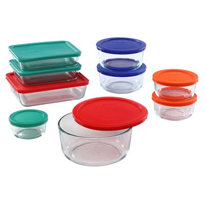 Pyrex 18 Piece Cooking Solved Baking Storage Collection Clear